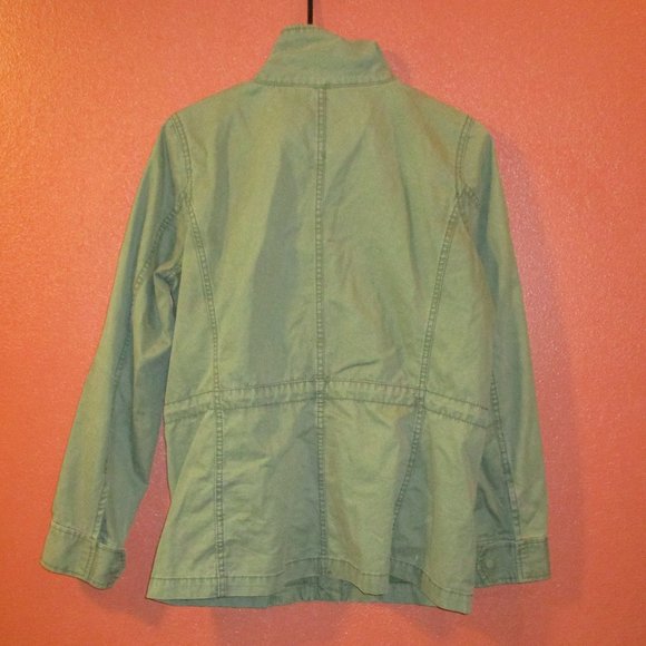 Madewell Woman Medium Military Green Full Zip Multiple Pocket Long Sleeve Jacket - Picture 5 of 7